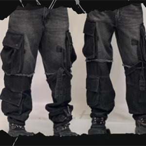 Acid Wash Baggy Cargo