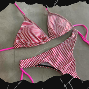 Pink Stripe Beach Bikini